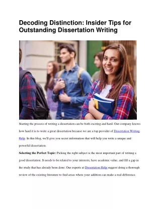decoding distinction insider tips for outstanding