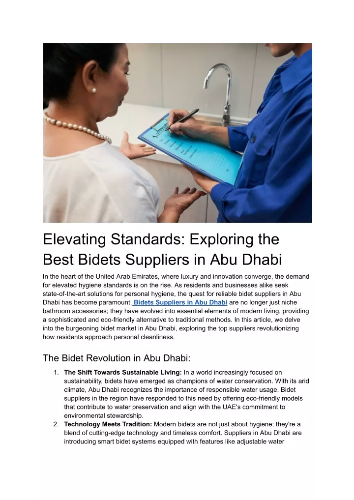 elevating standards exploring the best bidets