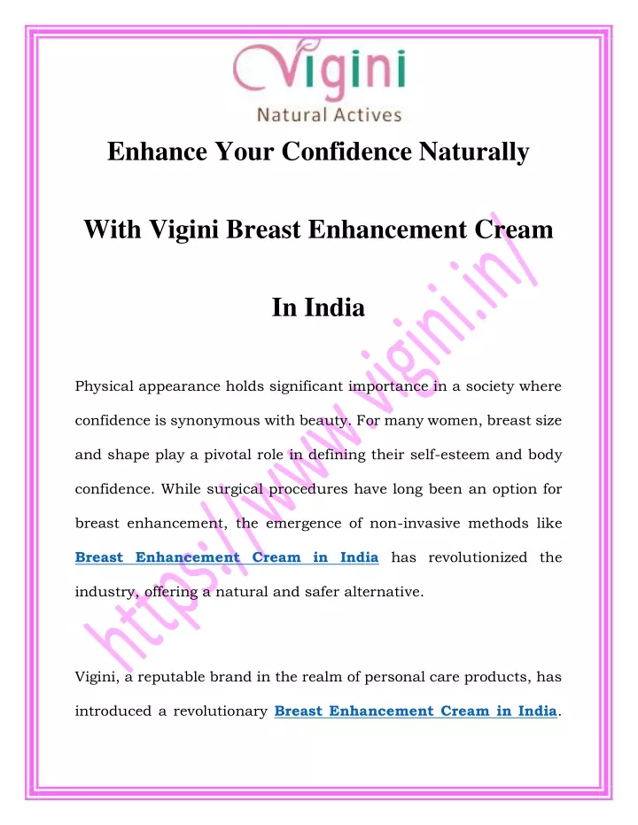 enhance your confidence naturally