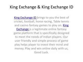 King Exchange & King Exchange ID