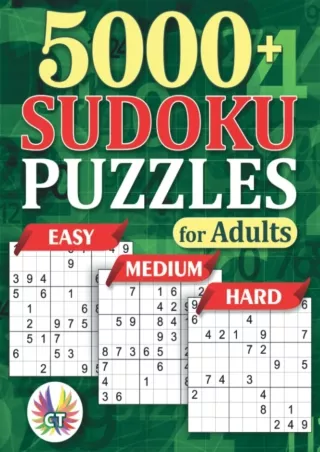 ✔Download⭐/⚡PDF 5000  Sudoku Puzzles for Adults: Easy, Medium and Hard with Full Solutions
