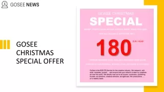 GOSEE CHRISTMAS SPECIAL OFFER