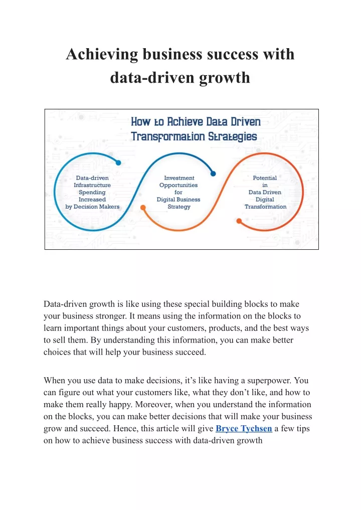 achieving business success with data driven growth