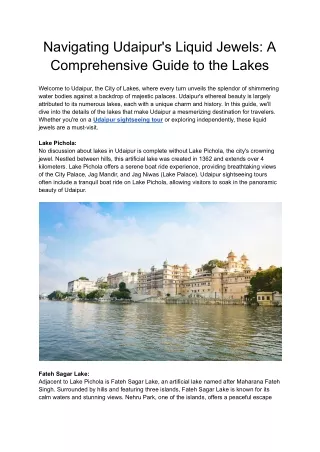 navigating udaipur s liquid jewels