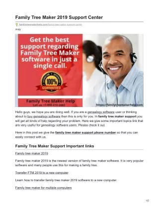 familytreemakerhelp.com-Family Tree Maker 2019 Support Center