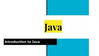 Java Introduction - Quipoin