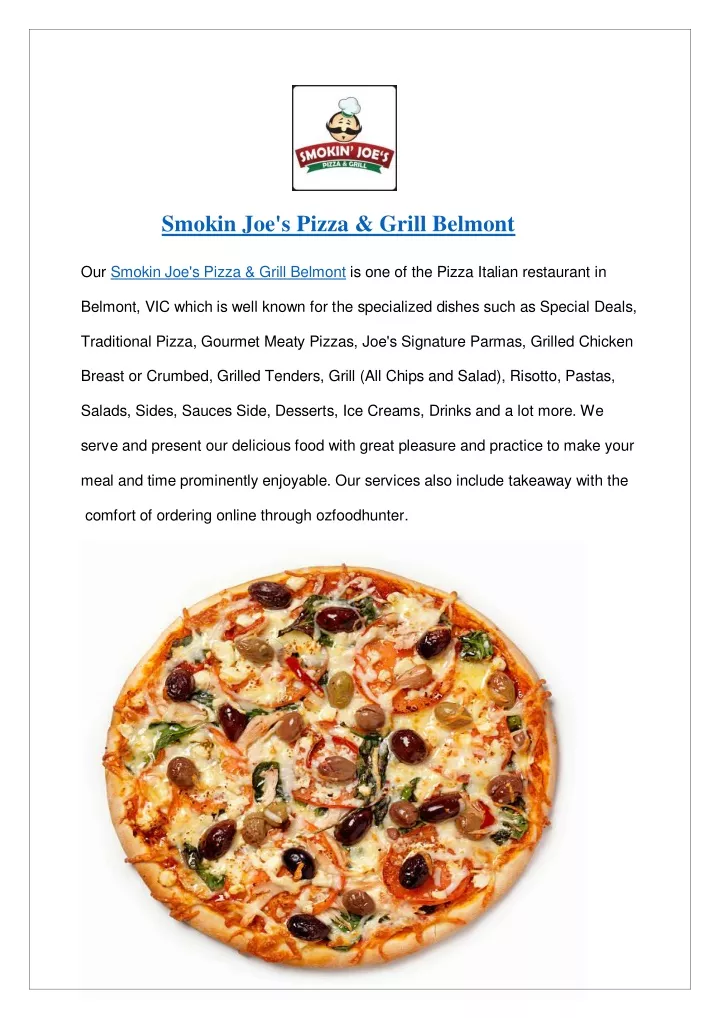 smokin joe s pizza grill belmont our smokin