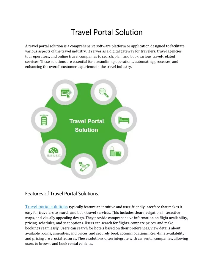travel portal solution travel portal solution