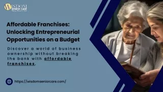 Affordable Franchises: Unlocking Entrepreneurial Opportunities on a Budget