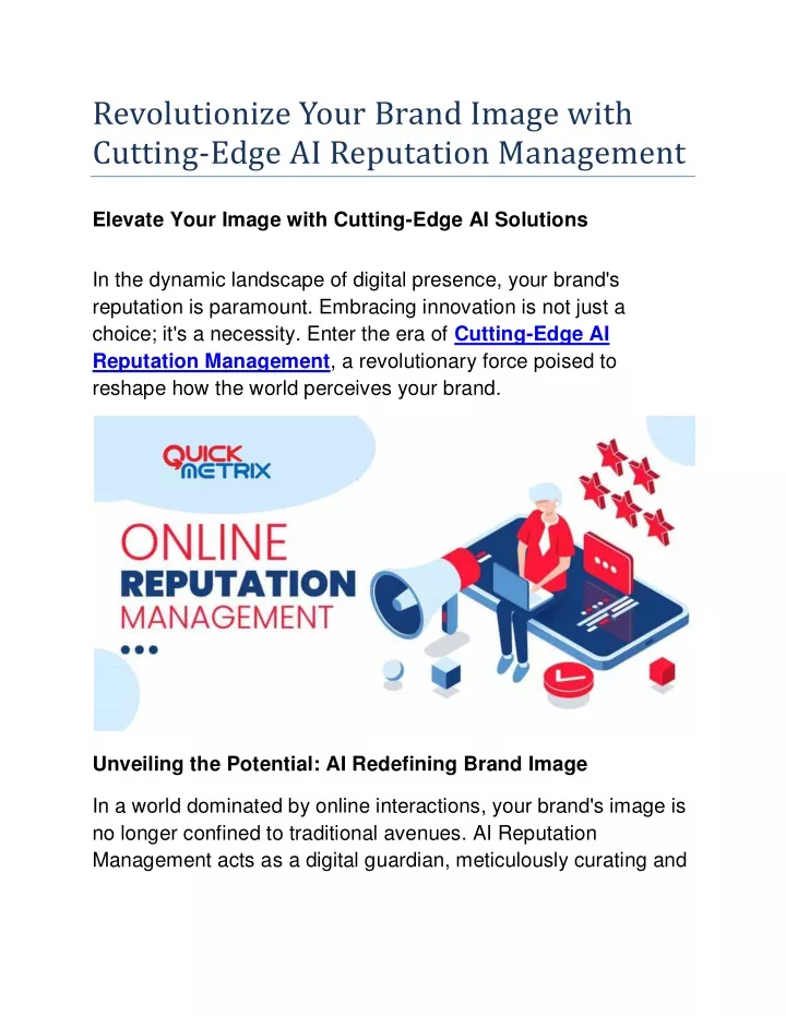 revolutionize your brand image with cutting edge