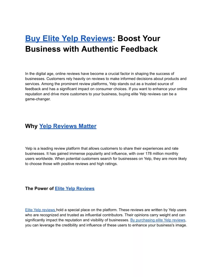 buy elite yelp reviews boost your business with