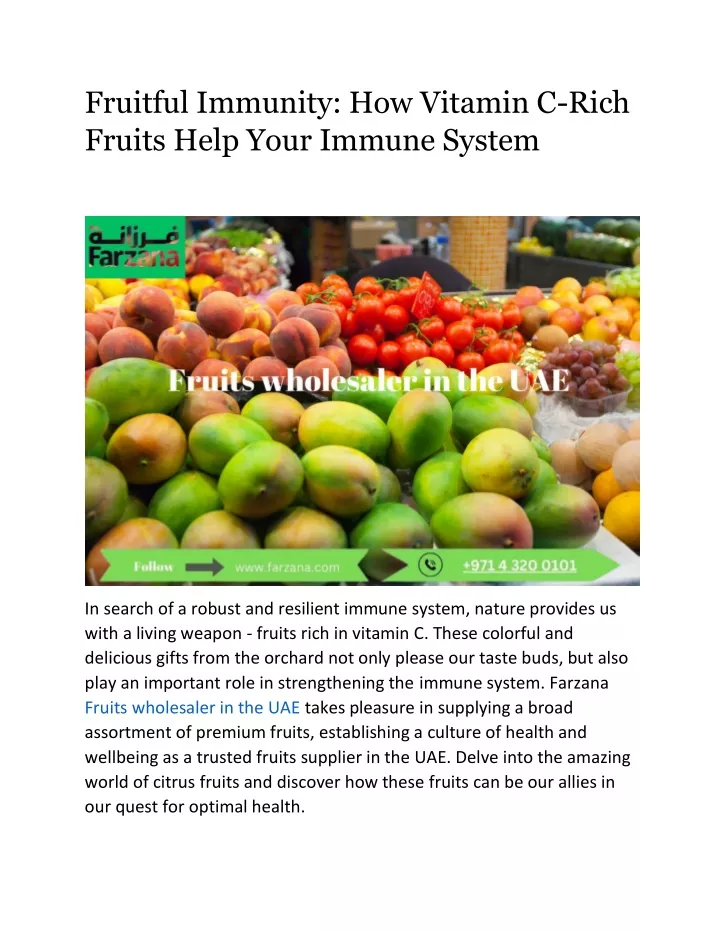 fruitful immunity how vitamin c rich fruits help