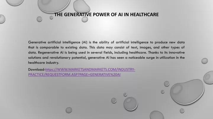 the generative power of ai in healthcare