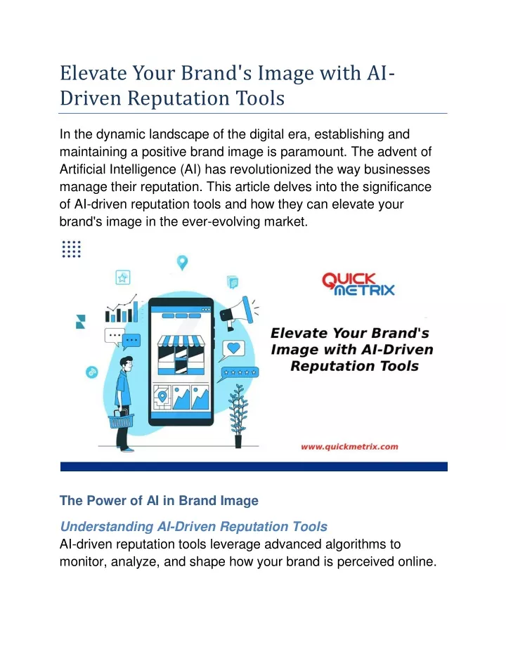 elevate your brand s image with ai driven