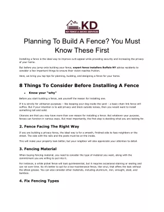 Planning To Build A Fence_ You Must Know These First