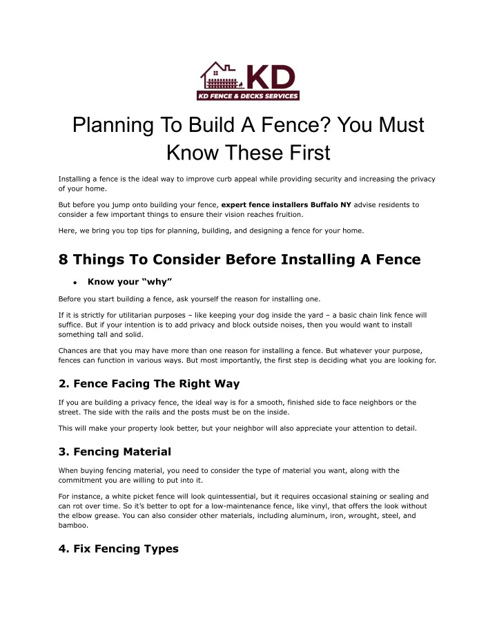planning to build a fence you must know these
