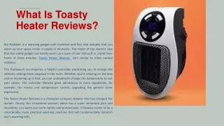 What Is Toasty Heater Reviews 2
