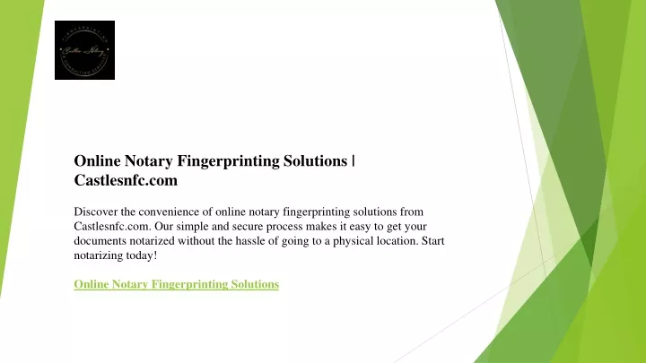 online notary fingerprinting solutions castlesnfc