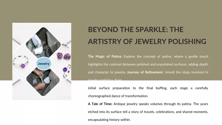 beyond the sparkle the artistry of jewelry