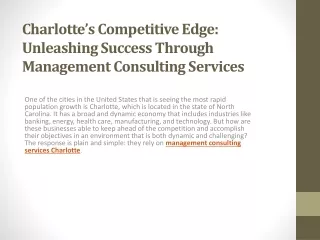 charlotte s competitive edge unleashing success through management consulting services