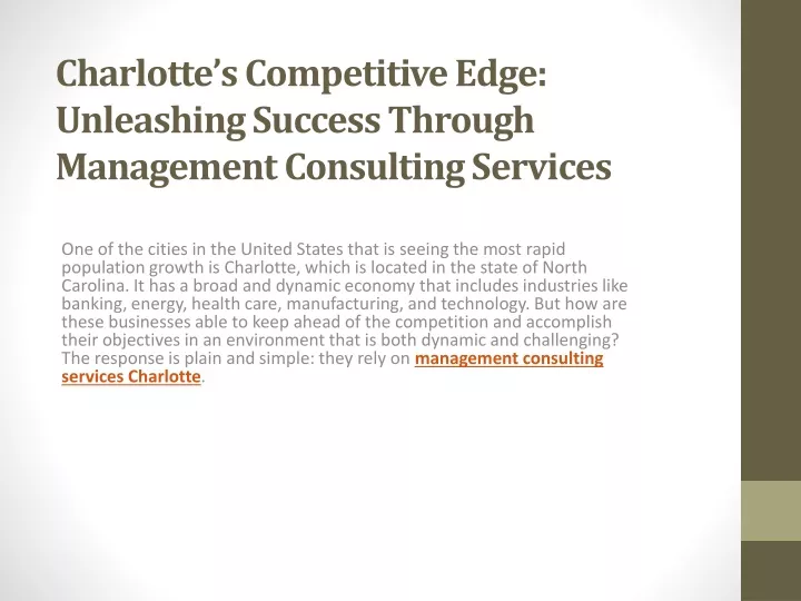 charlotte s competitive edge unleashing success through management consulting services