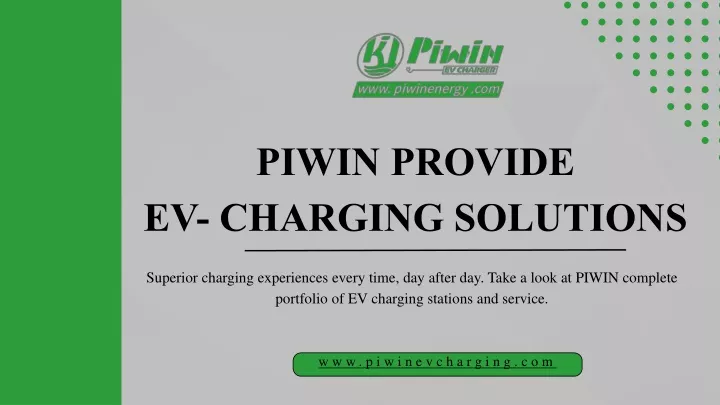 piwin provide ev charging solutions