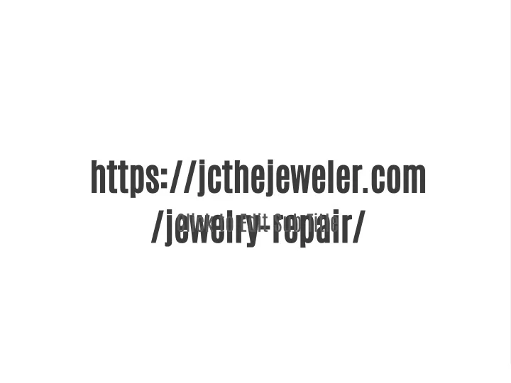 PPT Jewelry Repair PowerPoint Presentation, free download ID12691949