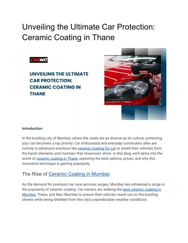 unveiling the ultimate car protection ceramic