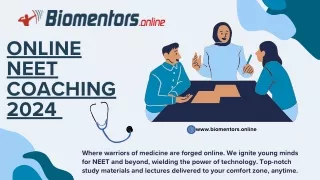 Biomentors Online NEET Coaching - Your Secret Weapon to Medical Glory