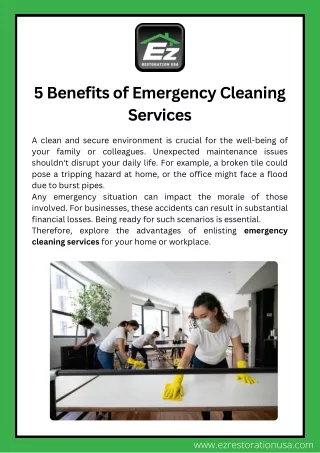 5 Benefits of Emergency Cleaning Services (1)