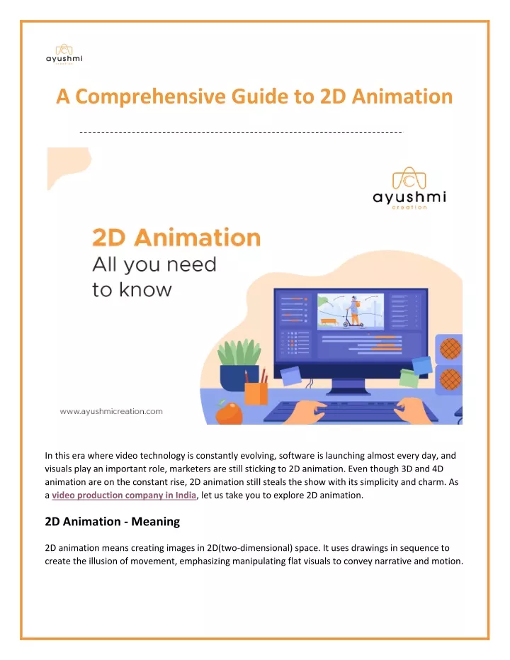 a comprehensive guide to 2d animation