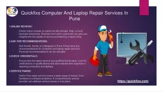 quickfixs computer and laptop repair services in pune