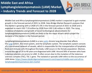 Middle East and Africa Lymphangioleiomyomatosis (LAM) Market – Industry Trends and Forecast to 2028