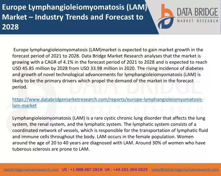 europe lymphangioleiomyomatosis lam market
