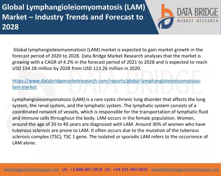 global lymphangioleiomyomatosis lam market
