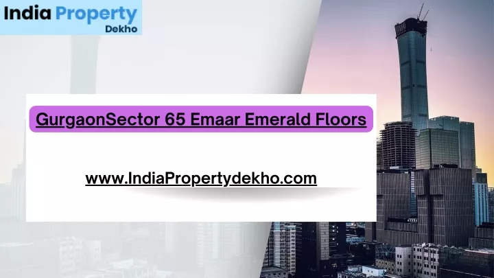 gurgaonsector 65 emaar emerald floors