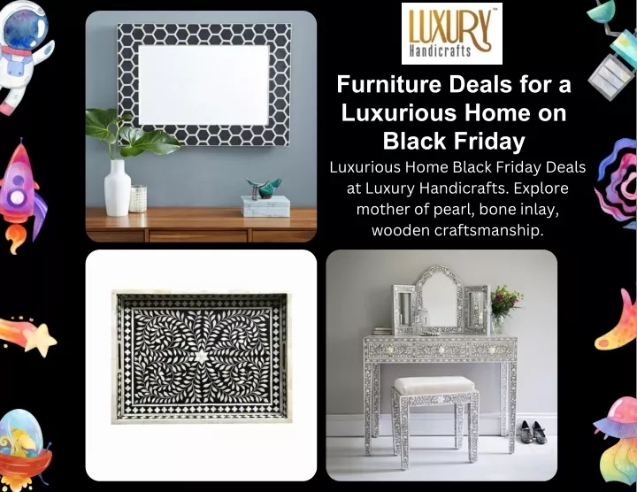 furniture deals for a luxurious home on black