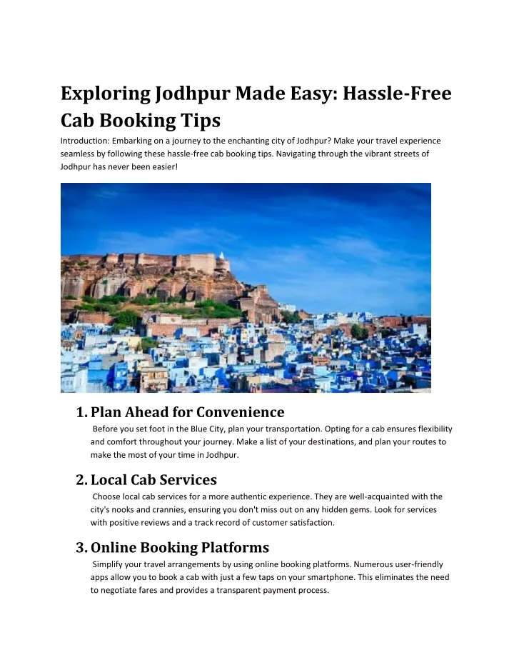 exploring jodhpur made easy hassle free