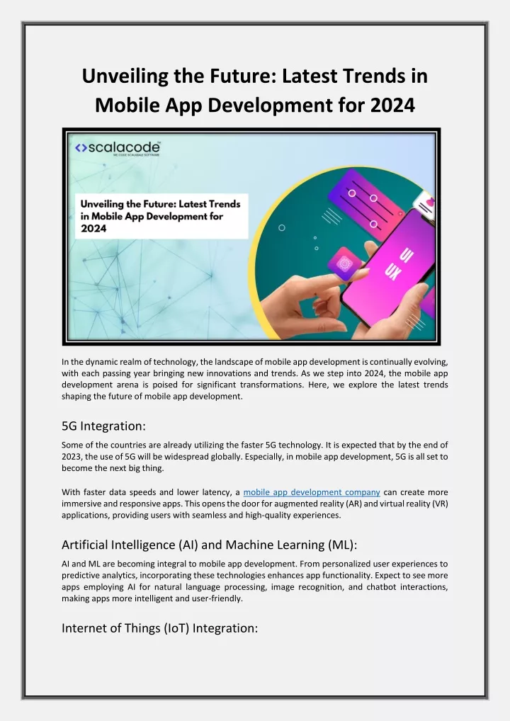unveiling the future latest trends in mobile
