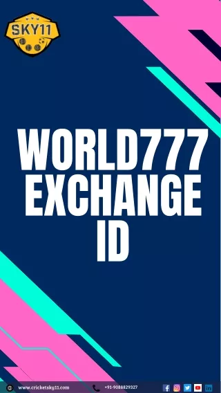 World777 ID online  provider in India | World777 Exchange ID