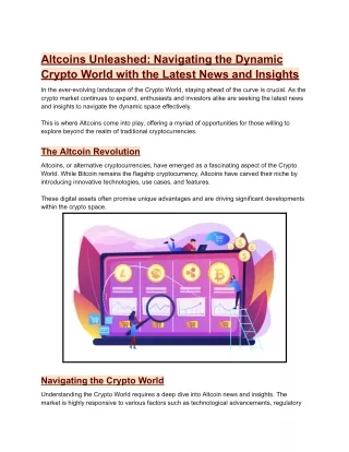 altcoins unleashed navigating the dynamic crypto