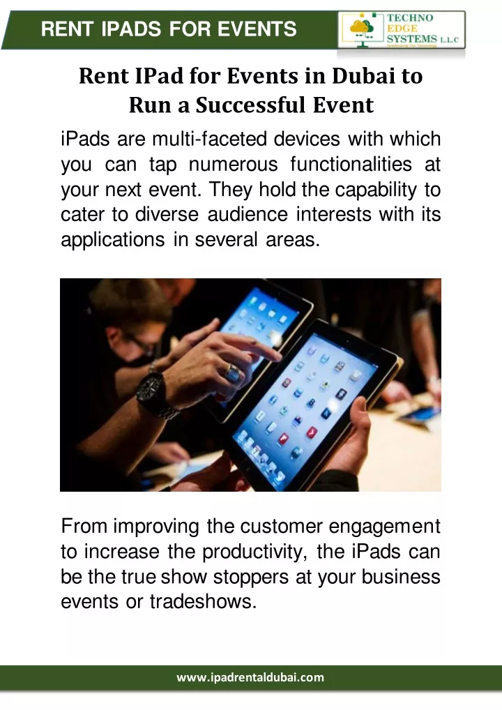 rent ipads for events