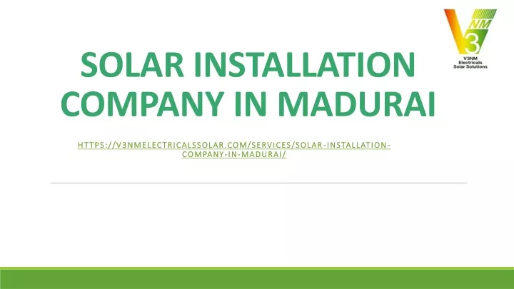 solar installation company in madurai