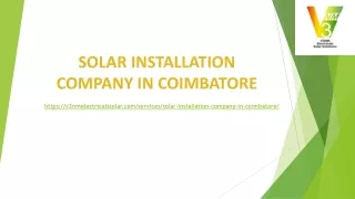 Top-Rated Solar Installation Company in Coimbatore