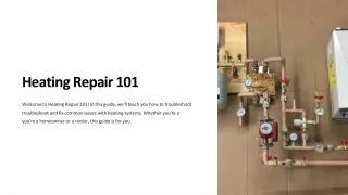 Heating Repair 101: A Guide to Troubleshooting and Fixing Common Issues