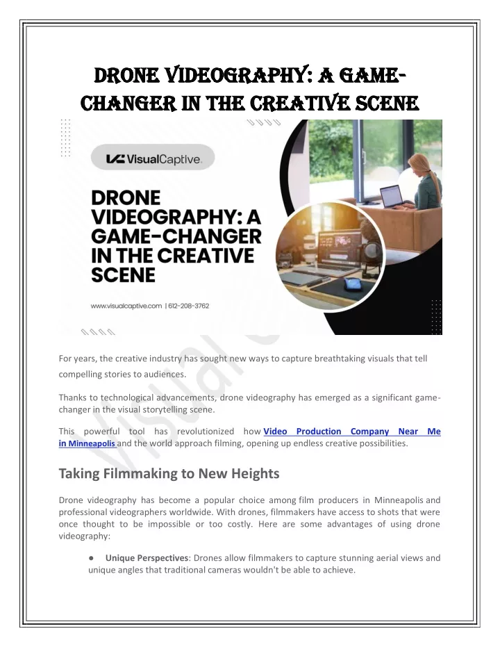 drone videography a game drone videography a game