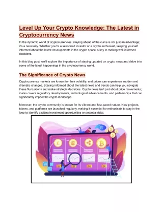 Level Up Your Crypto Knowledge_ The Latest in Cryptocurrency News