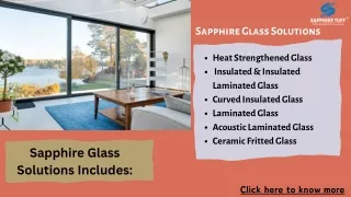 Crystal Clear Excellence with Sapphire Glass Solutions - Elevate Your Experience