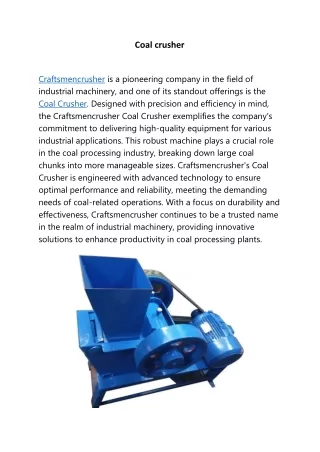 coal crusher