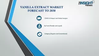 Vanilla Extract Market Recent Trends 2030